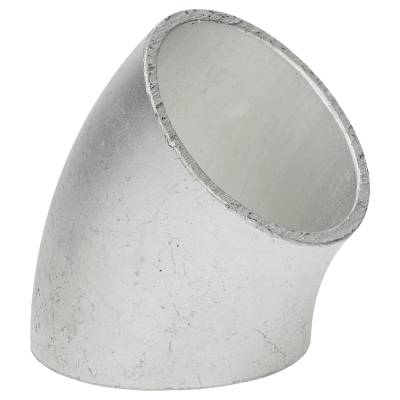 45° Alu Rohrbogen 70 x 2 mm, r=92 mm, BA3, ähnl. DIN 2605 , aus EN AW-6060,  AlMgSi0,5, mit glatten Enden - 0