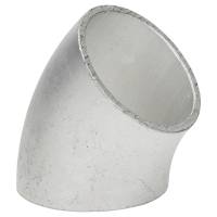 45° Alu Rohrbogen 60 x 3 mm, r=76 mm, BA3, ähnl. DIN 2605 , aus EN AW-6060,  AlMgSi0,5, mit glatten Enden